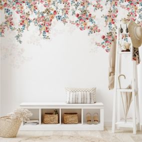 Papier Peint Panoramique Floral Multicolore - 99DECO - L336xH270cm