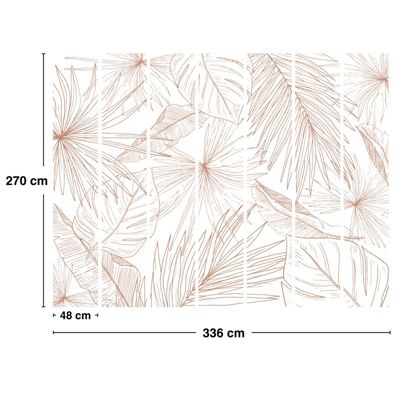 Papier Peint Panoramique  Floral Terracotta - 99DECO - L336xH270cm