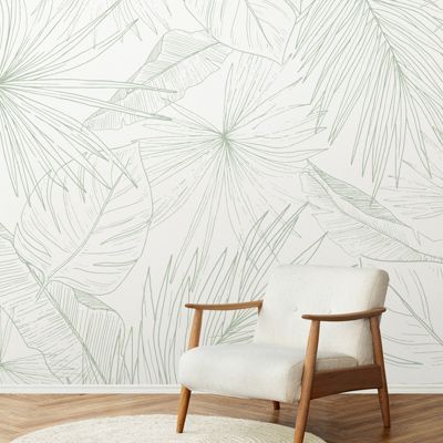 Papier Peint Panoramique  Floral Vert - 99DECO - L336xH270cm