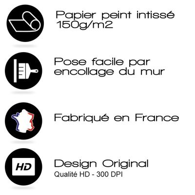 Papier Peint Panoramique Forêt Multicolore - 99DECO - L240xH270cm