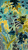 Papier peint panoramique Grandeco feuillage vert L.280 x l.159 cm