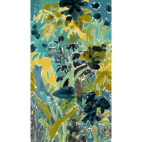 Papier peint panoramique Grandeco feuillage vert L.280 x l.159 cm