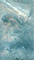 Papier peint panoramique Grandeco marbre bleu L.280 x l.159 cm