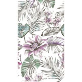 Papier peint panoramique Grandeco wild lillies lilas L.280 x l.159 cm