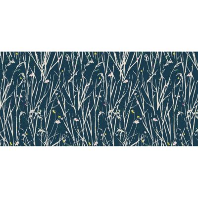 Papier peint panoramique Herbes folles Bleu nuit 150x250cm