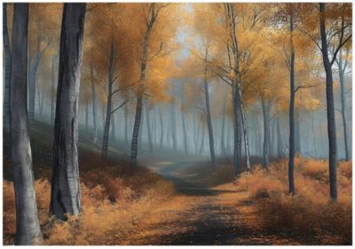 Papier Peint Panoramique Intissé 3D Forêt Nature 250x175 cm - Colle Inclus - Moderne XXL Papier Peint por Chambre Salon