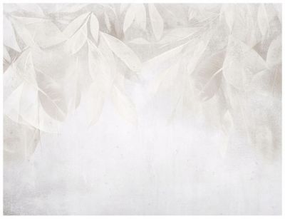 Papier Peint Panoramique Intissé Béton Boho 400x280 cm - Colle Inclus - Chambre et Salon - Moderne Papier Peint