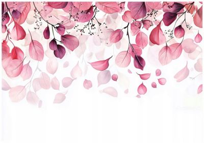 Papier Peint Panoramique Intissé Nature Feuilles 400x280 cm - Colle Inclus - Moderne XXL Papier Peint por Chambre Salon