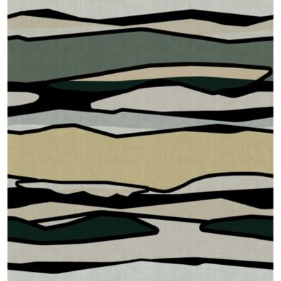 Papier peint panoramique intissé Dolce vita horizon vert, 5 lés, L.280 x 53cm Lutèce