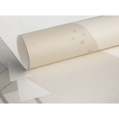 Papier peint panoramique intissé enfant paysage montagne gris, beige lin, 8lés, L280 x l.400cm IDPanneaux