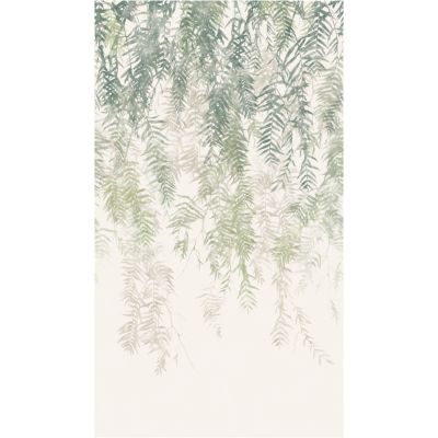 Papier peint panoramique intissé feuillage vert, 3 lés, L.280 x l.159 cm Grandeco Wisteria