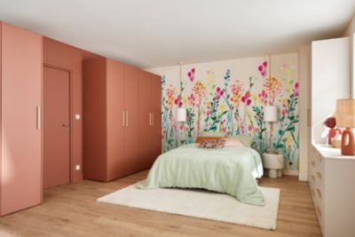 Papier peint panoramique intissé GoodHome Sinopia fleurs multicouleurs L.280 x l.159 cm