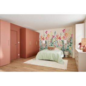 Papier peint panoramique intissé GoodHome Sinopia fleurs multicouleurs L.280 x l.159 cm