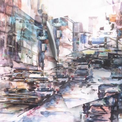 Papier peint panoramique Intissé GoodHome Szlif multicolore 300 x 280 cm