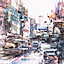Papier peint panoramique Intissé GoodHome Szlif multicolore 300 x 280 cm