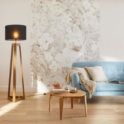 Papier peint panoramique Intissé GoodHome Talc crème 184 x 248 cm