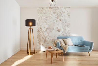 Papier peint panoramique Intissé GoodHome Talc crème 184 x 248 cm