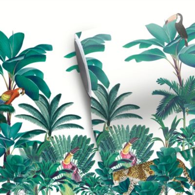 Papier peint panoramique Intissé GoodHome Tektite vert 350 x 280 cm