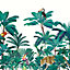 Papier peint panoramique Intissé GoodHome Tektite vert 350 x 280 cm