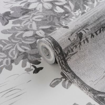 Papier peint panoramique Intissé GoodHome Turcoaz noir et blanc 280 x 159 cm