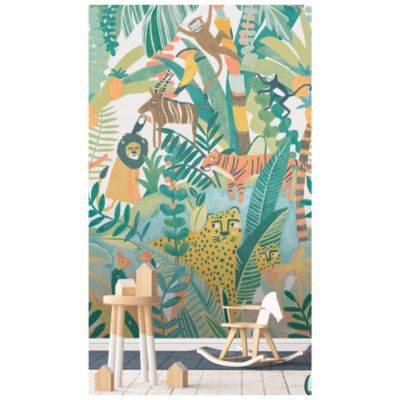 Papier peint panoramique intissé GoodHome Viridian jungle L.280 x l.159 cm