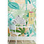 Papier peint panoramique intissé Lalala Lutece mat et satiné feuilles, jungle multicolore l.1400 x l.50 cm
