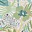 Papier peint panoramique intissé Lalala Lutece mat et satiné feuilles, jungle multicolore l.1400 x l.50 cm