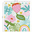 Papier peint panoramique intissé Lalala Lutece mat et satiné fleurs, fraise, feuilles multicolore l.1400 x l.50 cm