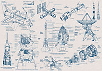 Papier peint panoramique Komar Spacecraft Architecture L.4 m x l.280 cm