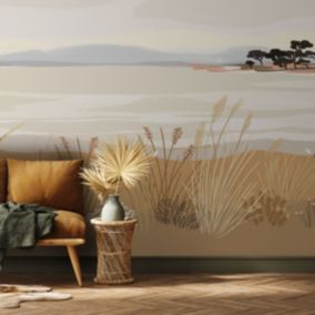 Papier peint panoramique Les îles du Golfe Beige 150x250cm