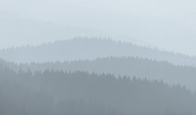 Papier peint panoramique Low Mountains, Gris 425 x 250cm