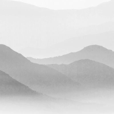 Papier peint panoramique Misty Mountains Gris 255x250cm