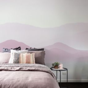 Papier peint panoramique Misty Mountains Rose 170x250cm