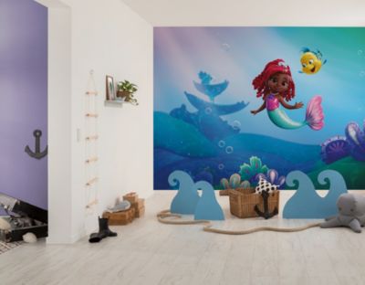 Papier peint panoramique sur intissée de Komar - Disney Ariel Junior Friends - Taille: 400 x 250 cm