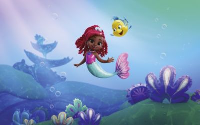 Papier peint panoramique sur intissée de Komar - Disney Ariel Junior Friends - Taille: 400 x 250 cm