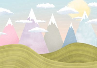Papier peint panoramique sur intissée de Komar - Hilltops - Taille: 400 x 280 cm