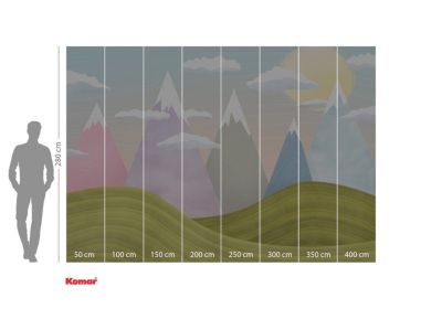 Papier peint panoramique sur intissée de Komar - Hilltops - Taille: 400 x 280 cm