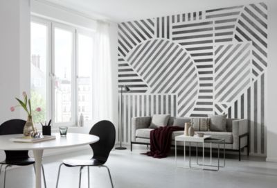 Papier peint panoramique sur intissée de Komar - Jeux de Lignes - Taille: 300 x 250 cm