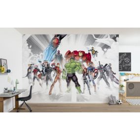 Papier peint panoramique sur intissée de Komar - Marvel Avengers Unite - Taille: 336 x 240 cm