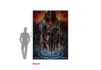 Papier peint panoramique sur intissée de Komar - Marvel Avengers vs Thanos - Taille: 200 x 280 cm