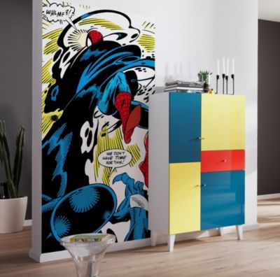 Papier peint panoramique sur intissée de Komar - Marvel Spider-Man Retro Comic - Taille: 100 x 200 cm