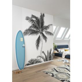 Papier peint panoramique sur intissée de Komar - Retro Palm - Taille: 200 x 250 cm