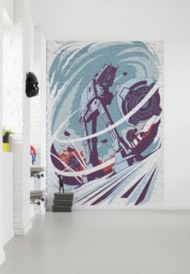 Papier peint panoramique sur intissée de Komar - Star Wars Classic Concrete Hoth - Taille: 200 x 280 cm
