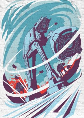 Papier peint panoramique sur intissée de Komar - Star Wars Classic Concrete Hoth - Taille: 200 x 280 cm