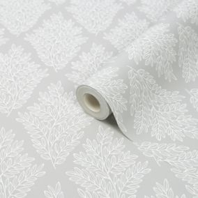 Papier peint papier duplex Acinos gris