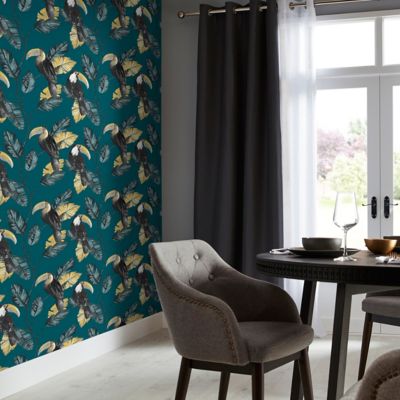 Papier peint Phane intissé 150 sarcelle
