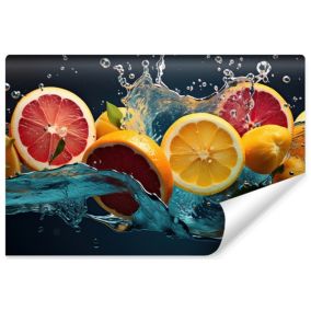 Papier Peint Photo AGRUMES Fruit Eau Nature 3D Pour Cuisine 180cm x 120cm