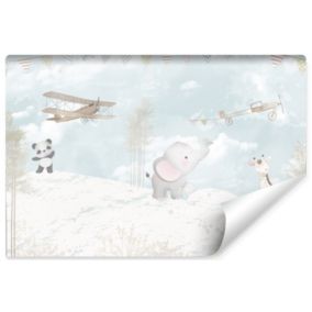 Papier Peint Photo ANIMAUX Avions Nuages Pour Chambre Enfants 450cm x 300cm