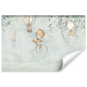 Papier Peint Photo ANIMAUX Feuilles Fleurs Pour Chambre Enfants 360cm x 240cm