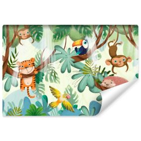 Papier Peint Photo ANIMAUX Plantes Tropicales Pour Chambre Enfants 180cm x 120cm